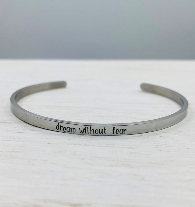 Buy Wow Myjewel Inspirational Silver Metal Stainless Steel Cuff